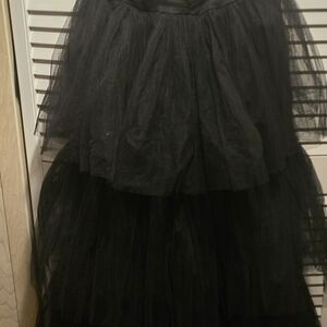 Fashion Nova Black Layered Tulle Skirt